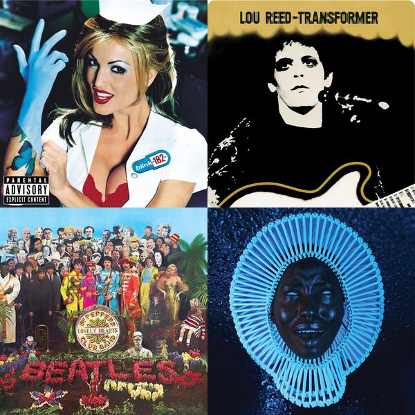 Montage of album covers from 🐐 All-time Favorites list