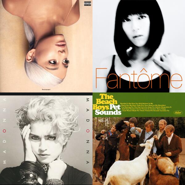 Montage of album covers from Best Pop Albums list