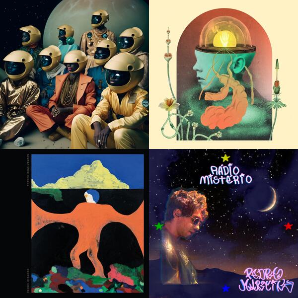 Montage of album covers from Chill grooves of 2023 list