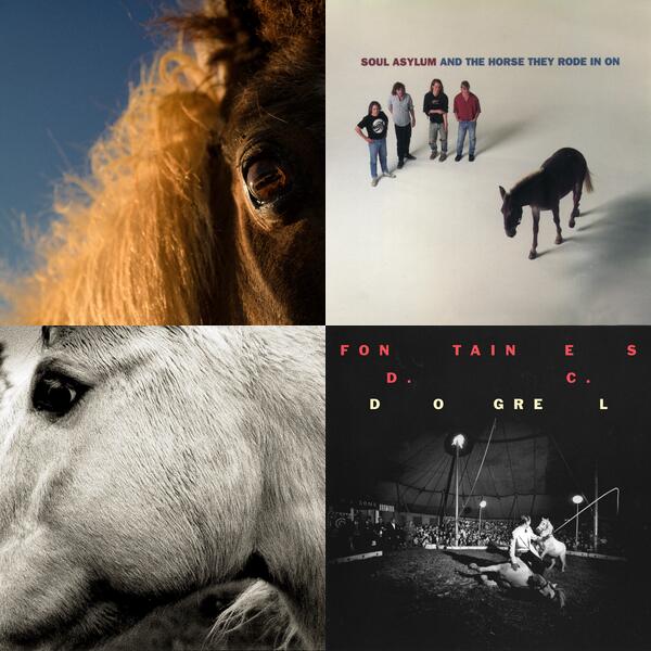 Montage of album covers from Horses list