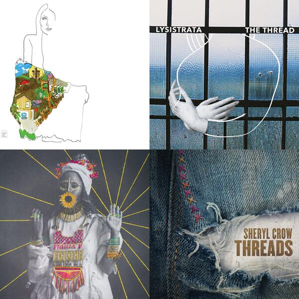 Montage of album covers from Textile music list