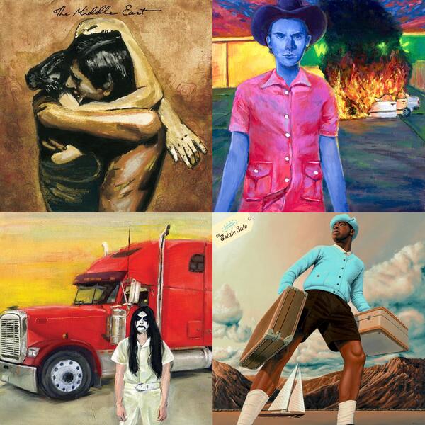 Montage of album covers from Painted Album Covers list