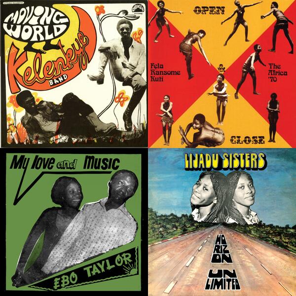 Montage of album covers from 1970s Highlife Album Art list