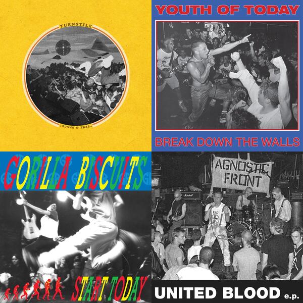 Montage of album covers from Hardcore list