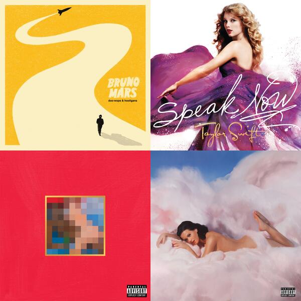 Montage of album covers from 2010 rankings list