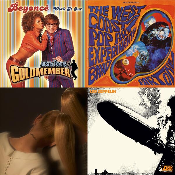 Montage of album covers from Seven Songs for the Week #49 list