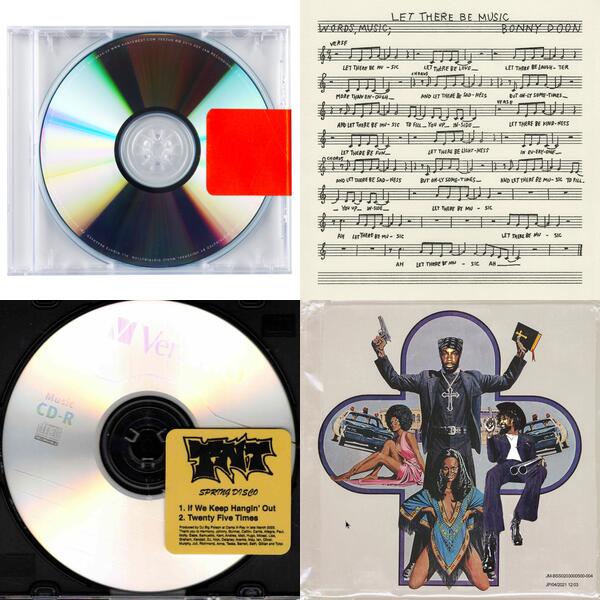 Montage of album covers from Digital Referencing Physical Formats list