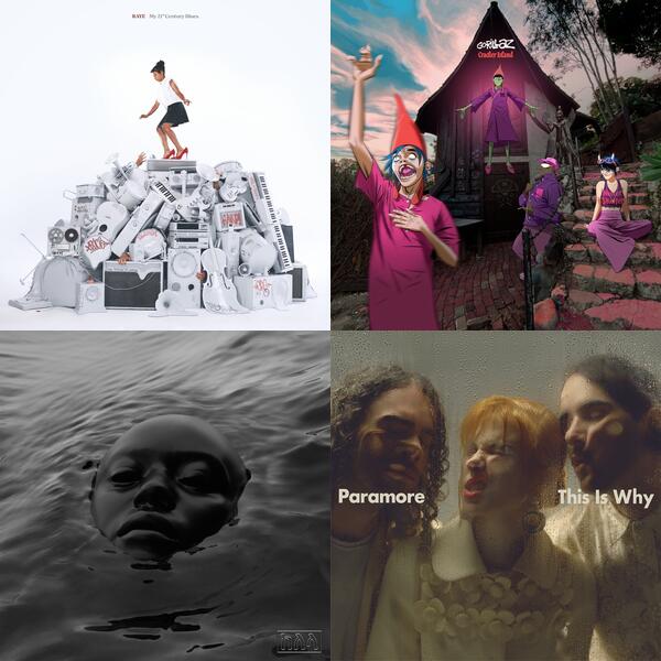 Montage of album covers from Ones to Note 2023 list