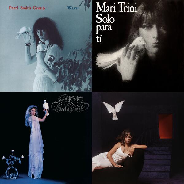 Montage of album covers from Women with Doves list