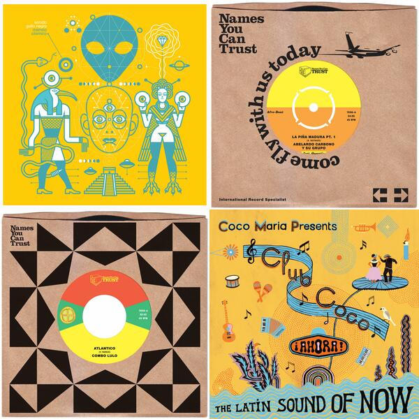Montage of album covers from SSWANA House and Cumbia list