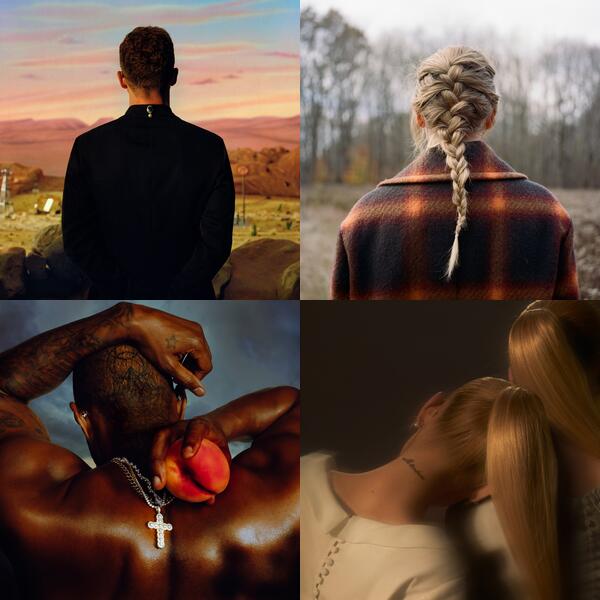 Montage of album covers from Backs of Heads list