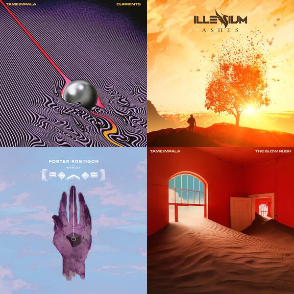 Montage of album covers from Star Of The Show list