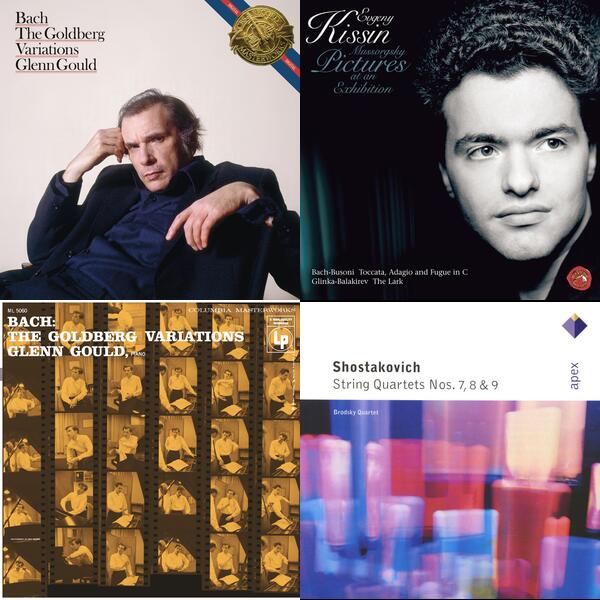 Montage of album covers from Most listened classical albums list