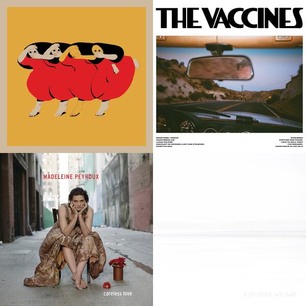 Montage of album covers from On Repeat list
