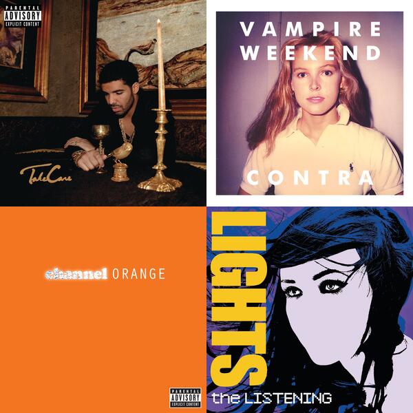 Montage of album covers from High School Never Dies list