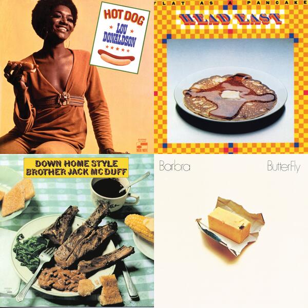 Montage of album covers from Food list