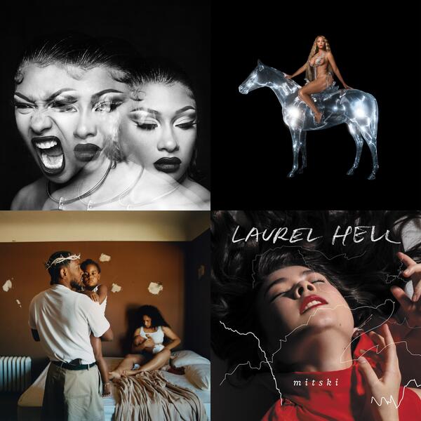 Montage of album covers from 2022 rankings list